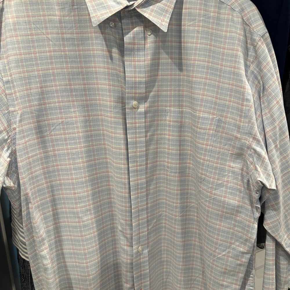 Men's Plaid Shirt - Blue and Red